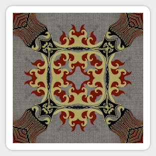 Ornate Kaleidoscope based on Crimson Defiance (Seamless) 19 Sticker